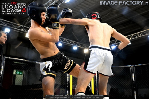 2023-12-02 Lugano in the Cage 6 00703 Kickboxing - Alfred Maccagni-Filippo Pfister